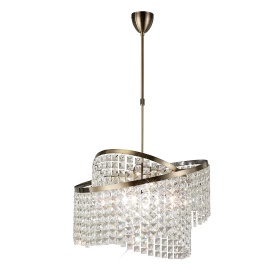 Cortina Crystal Ceiling Lights Diyas Ringed & Square Crystal Fittings Cortina Crystal Ceiling Lights Diyas Ringed & Square Crystal Fittings